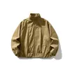 RUMENG Estilo Retro Americano Marca de Moda Cuello Alto Chaqueta de Trabajo para Hombre Otoño Holgada Pareja Exterior Viajes Deportiva Ropa de Abrigo