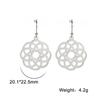 Aretes de acero inoxidable con patrón giratorio de ocho centros, temperamento exquisito simple para damas, superventas transfronterizo directo de fábrica