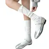 Calcetines de Pantorrilla con Rayas Verticales y Lazo de Cinta Estilo Ballet Jk para Mujer 2026 Verano Serie Miu Calcetines Lolita Caídos
