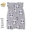 Ropa para niños Amazon Transfronteriza Ropa Europea y Americana para Niños Mono de Manga Corta Estampado para Bebé Niña Mameluco de Verano