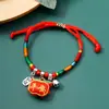 Festival del Bote del Dragón cuerda colorida bendición zongzi pulsera para bebé joyería zongzi infantil cuerda de mano tejida a mano hilo rojo