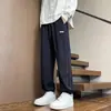 Calça jeans de malha masculina para primavera e outono, corte solto, com entrepernas relaxado, calça plus size da moda para homens, forrada com fleece, tamanho extra grande, preço 89