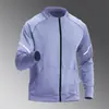 Jaqueta de Corrida Primavera e Outono Cardigã Masculino Esportivo Gola Alta Secagem Rápida Jaqueta Esportiva ao Ar Livre Roupas de Ciclismo Tops de Montanhismo para Homens