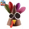 Actividad de Acción de Gracias DIY Marioneta de Mano de Tela No Tejida Materiales de Manualidades para Niños Kit de Manualidades para Preescolar Pavo de Acción de Gracias Accesorios Creatividad