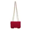 Diseño de Nicho Otoño e Invierno 2025 Nuevo Estilo de Moda Bolso Pequeño Cuadrado de Terciopelo para Mujer Bolso Cruzado Versátil para Hombro Bolso de Cadena