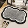 Alfombrillas de Piso de Lino Simples, Felpudos de Puerta de Baño de Barro Diatomeas, Antideslizantes para Baño del Hogar, Absorbentes de Agua, Alfombrillas Fáciles de Cuidar