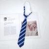 Corbata Azul Estilo Universitario jk Camisa Holgada Sin Golpes Accesorios Ropa Académica Rayada Japonesa Corbata de Lazo Mano Femenina Golpea Masculino dk