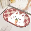 Alfombrilla de baño de tierra de diatomeas absorbente de agua secado rápido alfombrilla suave para inodoro baño alfombrilla antideslizante felpudo para entrada de casa felpudo