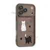 Funda de teléfono nicho, de alta gama, temática de gato en blanco y negro, para iPhone 18 Pro Max, funda protectora de pareja Apple 17, personalizable