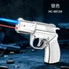 Encendedor Creativo en Forma de Pistola Chorro Directo Llama Azul Láser Infrarrojo 2 en 1 Lanzallamas Encendedor de Cigarros Modelo Nuevo