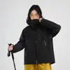 Chaqueta Exterior Rígida para Hombre y Mujer, Capa Interior de Plumas 3 en 1, Cortavientos e Impermeable, Chaqueta de Plumas Desmontable para Senderismo