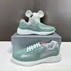 Zapatos de Pareja de Cuero Genuino Marca P Modelo Nuevo 2026 Zapatos Transpirables con Combinación de Malla y Charol, Zapatos Casuales para Hombre Resistentes al Desgaste
