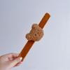 Invierno Nuevo lindo oso de dibujos animados anillo a presión Pulsera de juguete de peluche para niños Suministros decorativos creativos