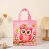 Venta Directa de Fábrica de Bolsas Tote Serie Búho Lindo, Bolsas de Regalo de Cumpleaños Laminadas de Tela No Tejida, Bolsas de Dulces de Halloween