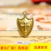 Accesorios para pulsera y collar de joyería NIANXING 30*20mm escudo de cruz de aleación