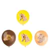 Conjunto de Balões de Látex Cartoon de 12 polegadas Balões Temáticos para Festa de Aniversário Múltiplos Padrões Festa 18 peças