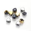 Taladro de garra de circonita sintética de color corazón de 8 mm con forma de corazón, venta al por mayor, accesorios de bricolaje, cristal de circonita de color blanco