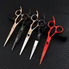 Tijeras de Peluquería Personalizadas de Moda, Tijeras para Cortar el Cabello, Tijeras Planas, Tijeras para Flequillo, Pintadas de Negro y Dorado, 6.0 pulgadas