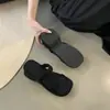 Primer Encuentro Temporada Zapatillas de estilo coreano de alta gama con suela gruesa y punta cuadrada, Sandalias de plataforma de moda para exteriores para mujer