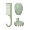 Set Biodegradable de Tres Piezas de Paja de Trigo Peine para Huevos Cepillo para Champú Peine Alisador Cepillo Masajeador del Cuero Cabelludo Set de Peines para Peluquería Ecológico