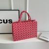 Bolso de Mano Bordado Guofeng Bolso de Boda Gran Capacidad Moderno Bolso de Mano con Personaje Feliz Regalo para Dama de Honor Bolso de Lona