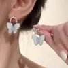 Pendientes Populares de Mariposa de Perla 2025 para Mujer, Nicho de Alta Gama, Lujo Accesible, Simples y Versátiles, Pendientes y Aretes de Alta Gama