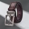 Cinturón de Cuero Genuino con Hebilla de Pasador, Moda Masculina Transfronteriza para Jóvenes y Adultos de Mediana Edad, Cinturón Casual de Negocios Versátil, Cinturón de Cuero para Pantalones al por Mayor