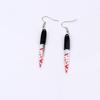 Comércio Exterior Novos Brincos de Acrílico Estampados Cor de Sangue Faca Brincos Personalizados Moda Halloween Brincos para Mulheres