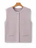 Otoño 2026 Nuevo Chaleco de Punto sin Mangas con Cuello Redondo Chaqueta Cárdigan Estilo Corto Ropa para Mamá Mujer