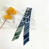 Bufanda Pequeña de Seda Estampada Estilo Nuevo Primavera y Otoño, Bufanda Pequeña para Cuello Estilo Francés, Pañuelo para Atar en Bolso, Diadema de Moda, Regalo, Seda Sarga para Mujeres
