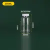 Botellas de Plástico de Boca Ancha para Mascotas 30 50 80ml Botellas Cápsula de Plástico Botellas Dosificadoras de Grado Alimenticio Botellas Pequeñas para Medicamentos Botellas de Muestra