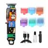 Clipper de Pelo Profesional Nuevo Graffiti Transfronterizo Clipper Eléctrico Cuchilla Ajustable Aceite para Clipper Clipper de Tallado Clipper Eléctrico