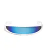 Gafas de Sol de Colores Deslumbrantes X-Men Transfronterizas Láser Robot Espacial de una Pieza Lente de Mercurio Gafas de Sol