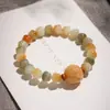 Pulseira de Contas Bodhi de Círculo Duplo do Buda Voador de Dunhuang, Estilo Chinês Novo Estilo Chinês Envolto no Dedo Pulseira de Contas Budistas Macias Atacado