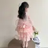 Vestido de Sereia para Meninas Vestido de Verão 2025 Novo Estilo Fashionável Vestido de Princesa Lantejoulas para Crianças Vestido de Aniversário para Menina