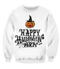 Amazon Moda estampa Halloween solta moda confortável outono Gola redonda suéter homens e mulheres mesmo Gola redonda