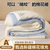 Relleno de edredón cálido de algodón de Xinjiang grado A para otoño e invierno, color liso, diseño bicolor, adecuado para primavera y otoño, algodón puro engrosado, disponible en tamaños individual y matrimonial