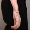 Adesivos de Tatuagem Estilo Dark Estrela Lâmina Giratória Transfronteiriços, Adesivos de Tatuagem para Mão Impermeáveis de Longa Duração Não Refletivos