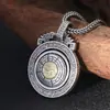 Directo de Fábrica Lote 925 Plata de Ley Mantra de Seis Caracteres Colgante Giratorio Collar de Personalidad para Hombre Colgante Vintage de Plata Tailandesa Colgante