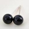 Aretes de botón de ágata roja natural para mujer, aretes de botón plateados, joyería, aretes de botón plateados, aretes de botón de bola estilo coreano