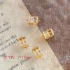 Colgante doble de loto con forma de linterna de palacio antiguo, chapado en cobre y oro auténtico, joyería artesanal, collar, pendientes, accesorios