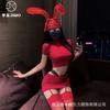 Camiseta de Azúcar Mitad Gravedad Deseo Puro Lencería Sexy Chica Caliente Falda Ultra Corta de Cadera Ajustado Conjunto de Dos Piezas Íntimo Club Nocturno 9211