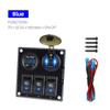 Carregador de Celular para Carro e RV Modificado 12-24V com Controle de 3 Interruptores Carregamento Rápido USB Qc3.0 Acessórios