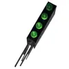 Portalámparas de cuatro agujeros F3/3MM color cabello color LED lámpara indicadora en línea cuentas LED izquierda positivo derecha negativo LED monocromático