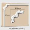 Serie de Flores de Esquina Estilo Francés de PU Premium, Moldura de Falso Estuco Estilo Europeo con Adornos de Flores de Esquina, Decoración de Pared de Fondo Estilo Crema