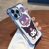 Adecuado para Funda de Teléfono Móvil Apple 16Promax Dibujos Animados Kuromi Iphone15Pro Bolsa de Aire de Cuatro Esquinas Electrochapado Anticaída