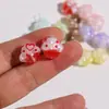 Dulce y Lindo Versátil Temperamento Goteo de Aceite Tridimensional Pastel Agujero Recto Resina Accesorios Aretes DIY Accesorios para el Cabello Colgante
