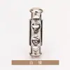 Hebilla cilíndrica de metal de doble agujero para cordón elástico, hebilla de resorte con ajuste elástico T5273
