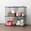 Sala de Estar Hogar Malla de Hierro Ensamblaje Estante de Malla de Hierro Venta Directa de Fábrica Juego Completo de Gabinete de Almacenamiento Estante para Flores Estantería Malla de Hierro