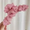 Popular pinza para el pelo de tela esponjosa con encaje de estrellas y lazo de gasa de burbujas, pinza de garra extragrande para recogidos en la parte posterior de la cabeza